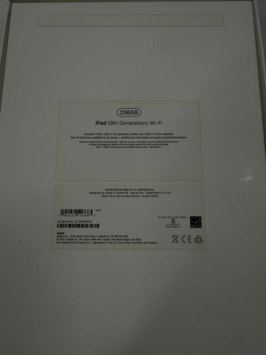 Ipad 9 , 256 GB.