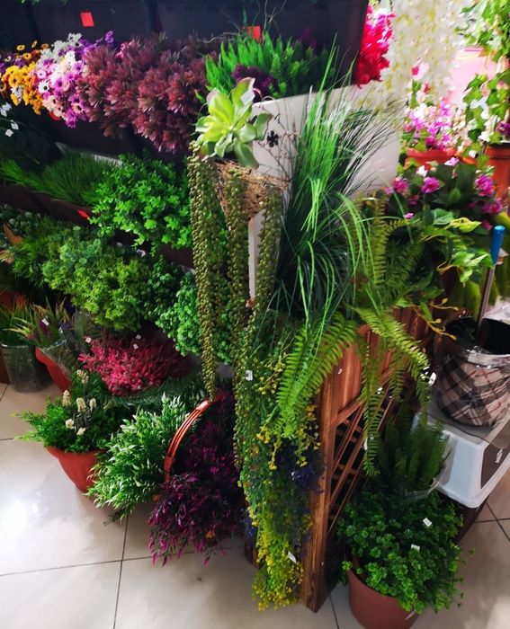 Искусственая трава, сухоцветы