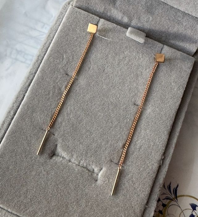 Золотые серьги продевки