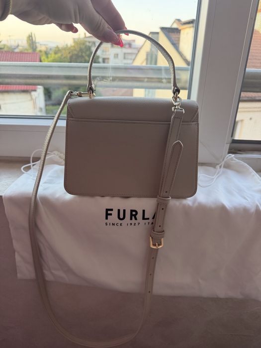 Furla кожена чанта
