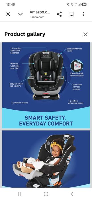Scaun auto Graco Extend2Fit, copii 30 kg