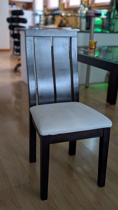 Стъклена трапезна маса с 6 стола