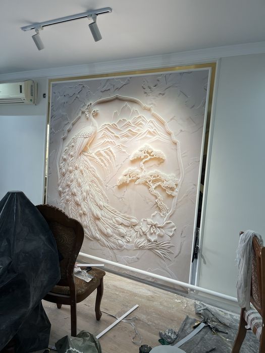 Обои покраска молдинги левкас