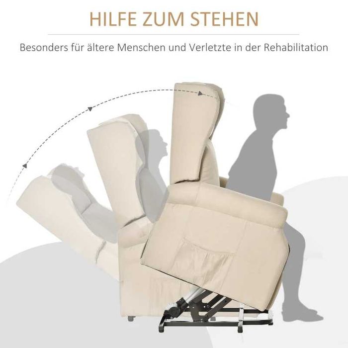 HOMCOM Електрически кресло с функция за накланяне