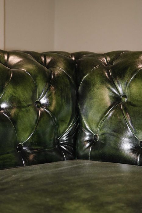 Fotoliu Chesterfield, piele naturala bison