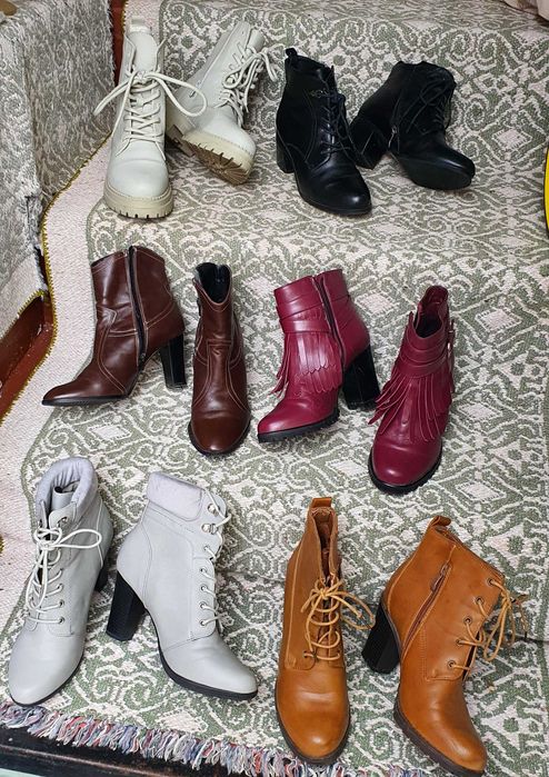 Botine piele-OFERTĂ-220 ron 2 perechi sau 139 ron perechea