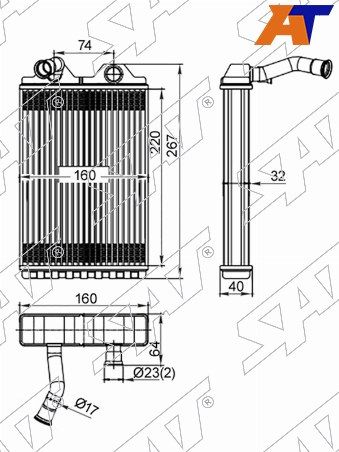 Радиатор печки Toyota Camry