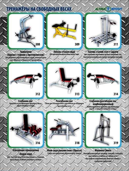 КОМПЛЕКТ Для зала 120 - 160 кв.м. Новые тренажёры - 19 штук!