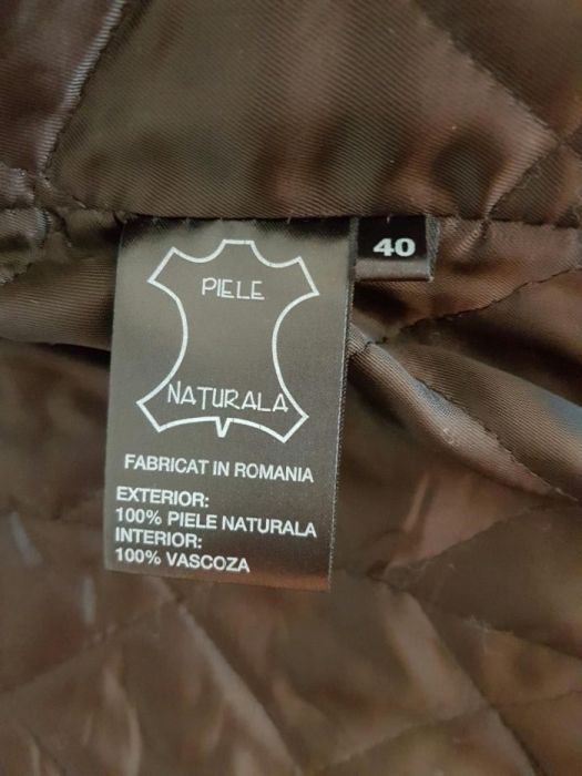 Haina de piele cu blana