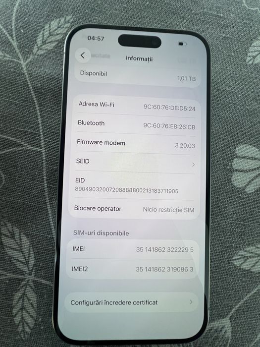 Iphone 15 PRO 1 TB