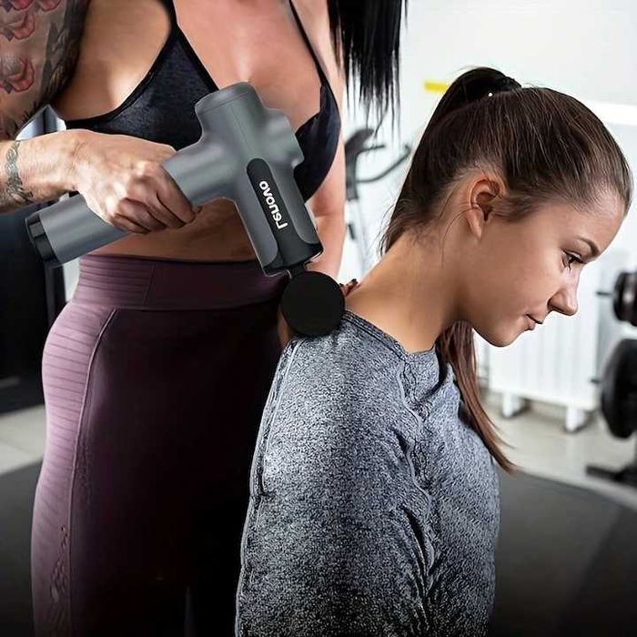 Масажен пистолет Lenovo масажор - 10 приставки, безшумен, USB зареждане