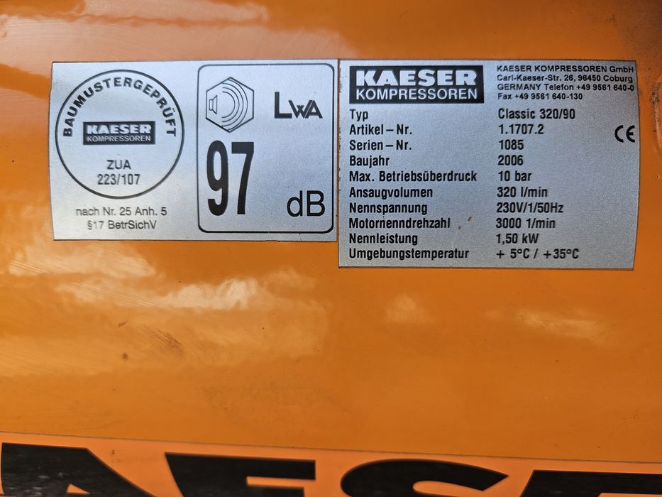 Компресор за въздух, бутален 90л