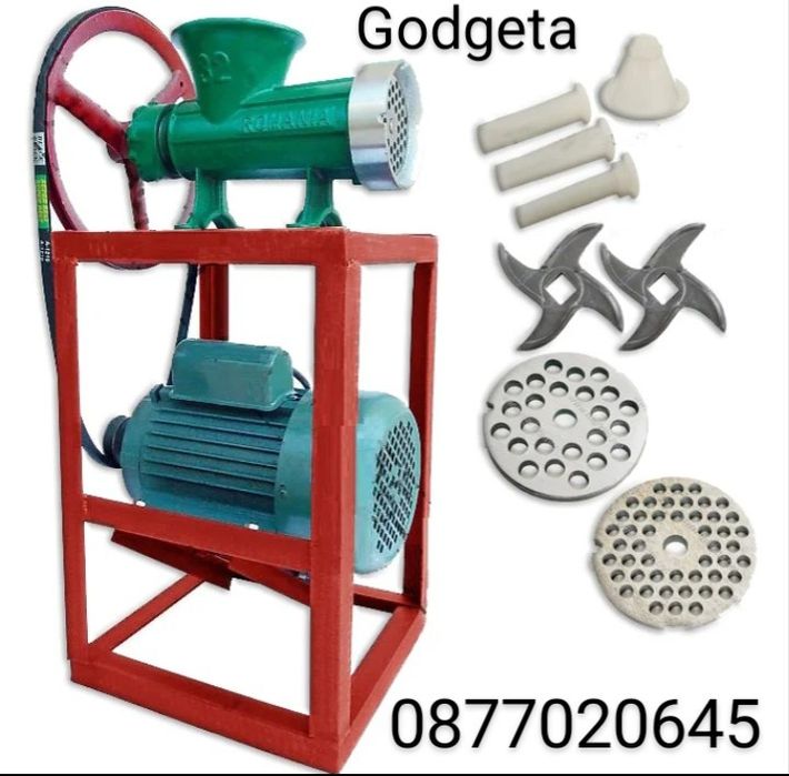 Чугунена електрическа месомелачка 1,5 kW/ 1400 об/мин и 220 V