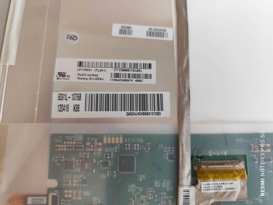 Display laptop LED 17,3 inch LG LTN173KT02, LP173WD1