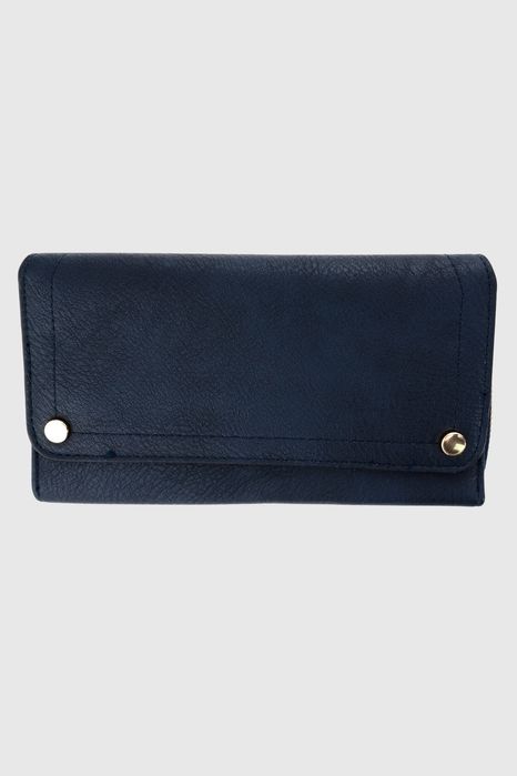 НОВО! ЛИКВИДАЦИЯ! Дамско портмоне с капси-тъмно синьо