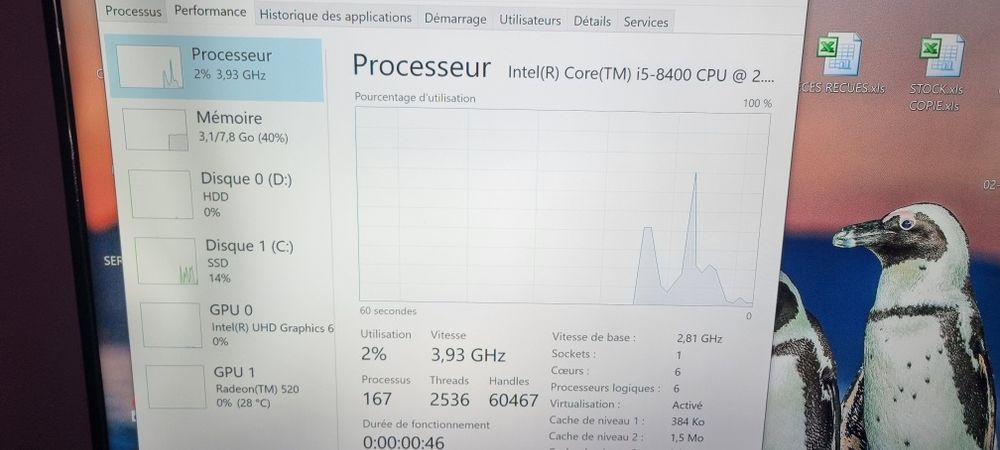 Pc hp pavilion 590 i5 gen 8 8gb ram ddr4 128 gb ssd wifi