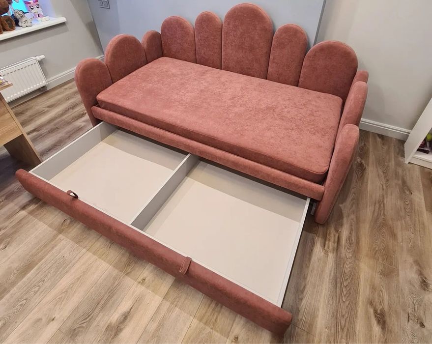 Детская мягкая кровать угловая