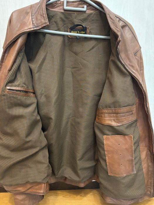 Коричневая Кожаная куртка