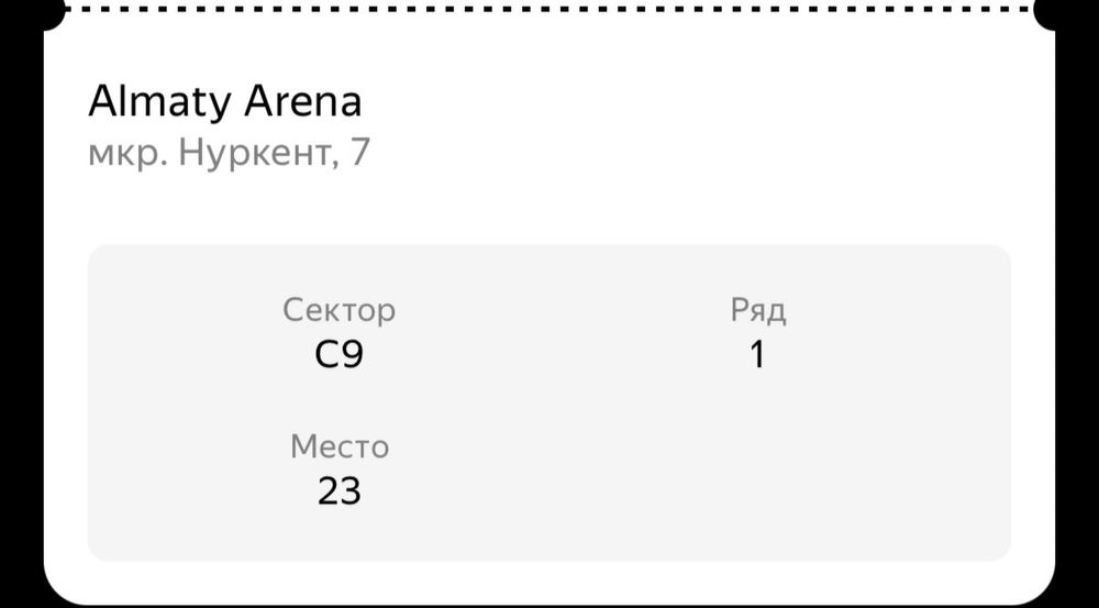 Билет на концерт Садраддин