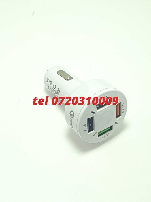 Superfastcharge Incarcator Auto Cu Patru Porturi Usb Partycharge