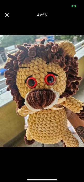 Плетена играчка - лъв