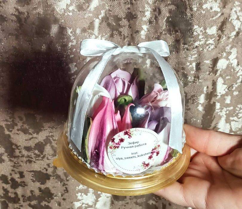 Зефирные цветы ручной работы