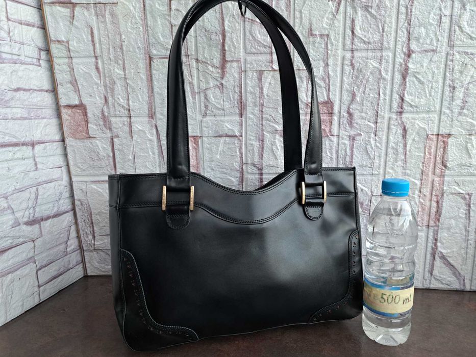 дамска чанта,черна кожена чанта-естествена кожа