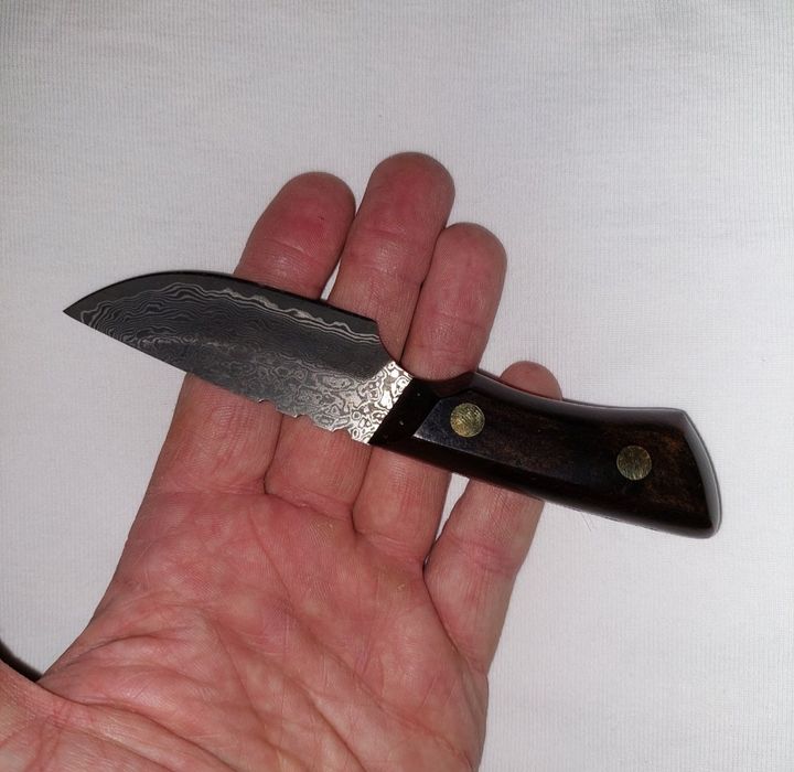 Cutit otel Damasc cu teaca piele