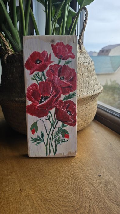 Pictură decorativă pe lemn recuperat