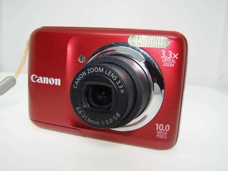 Canon PowerShot A800 ултра компактен цифров фотоапарат, дигитална камера Канон в червен цвят, отличо сътояние, работи ерфектно