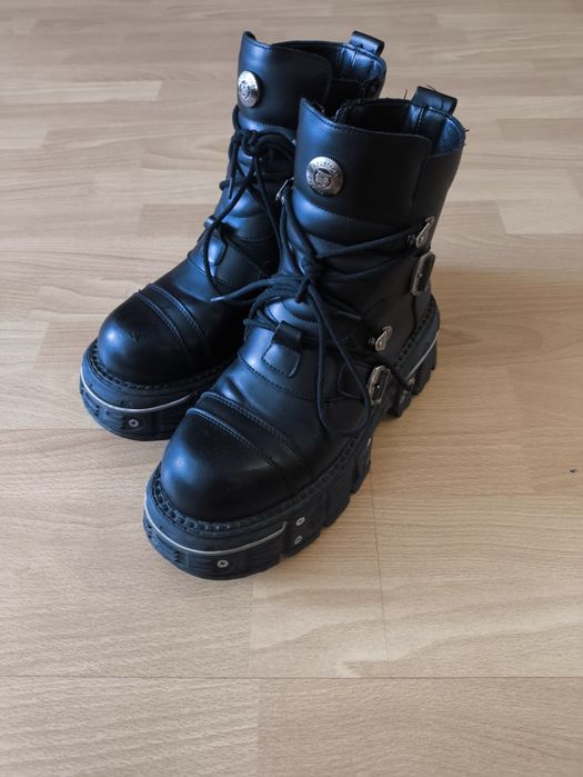 new rock boots black