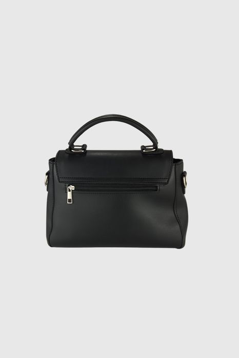 НОВО! ЛИКВИДАЦИЯ! Дамска чанта с метален орнамент в черно