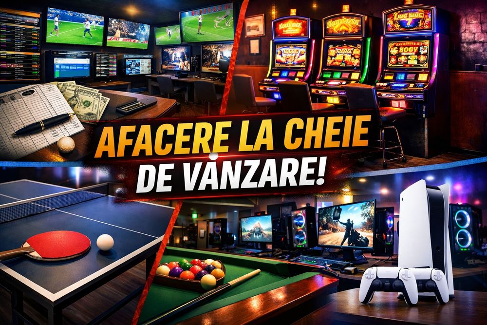 Afacere la cheie-pariuri/cafenea/bar/aparate -schimb și cu auto