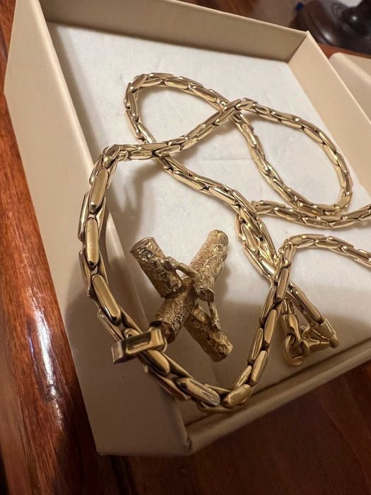 lant -colier cu cruce 18 k