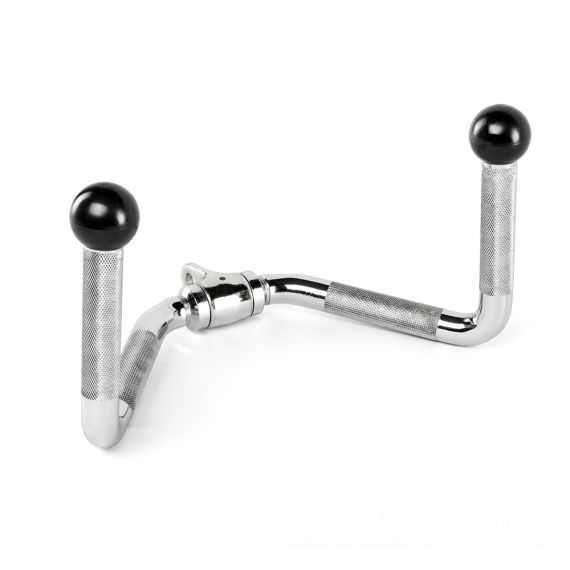 Двойна Ръкохватка за Гребане, Хром / Дръжка за Скрипец / Фитнес