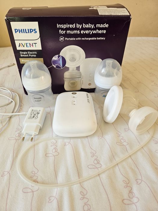 Philips Avent Premium  помпа за кърма+ две шишета с нови биберони