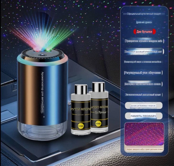 Автомобильный ароматизатор с подсветкой «Звёздное небо»