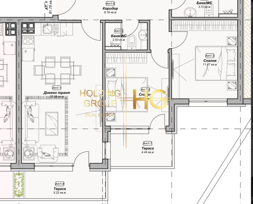 Продава се Тристаен апартамент в Варна, м-т Пчелина - 82 кв.м за 1196 €/кв.м - Снимка #3