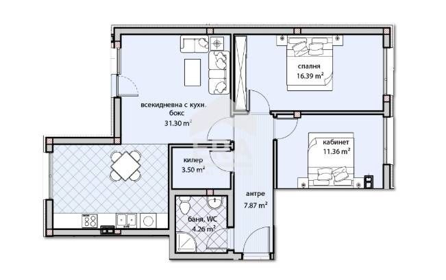 Тристаен апартамент в сграда пред Акт 15, в кв. "Владиславово" за прод