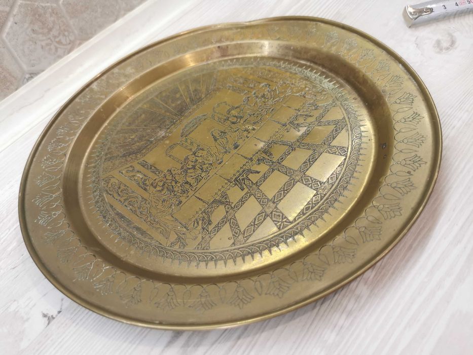 Месингова чиния за стена "Тайната вечеря"