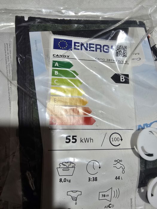 Нова инверторна пералня с горно зареждане Кенди/Candy 8 кг