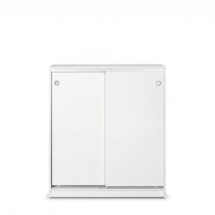 Dulap Pantofi Adore Diamond, 2 usi glisante, 5 rafturi, Alb, 91x105x37 cm - Alb