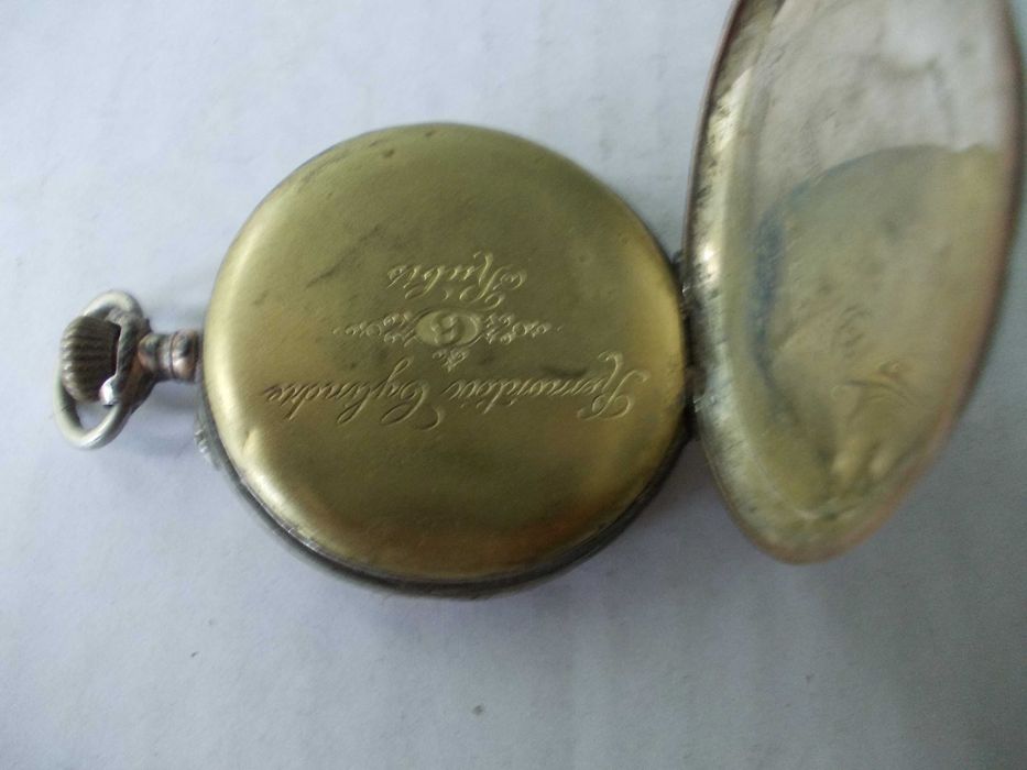 Ceas vechi din argint de buzunar defect A