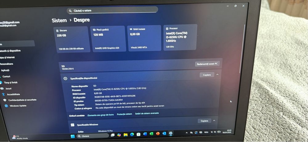 Laptop Business Toshiba Tecra Z50-E | Intel i5 Gen 8 | 8GB RAM | Windows 11 Pro