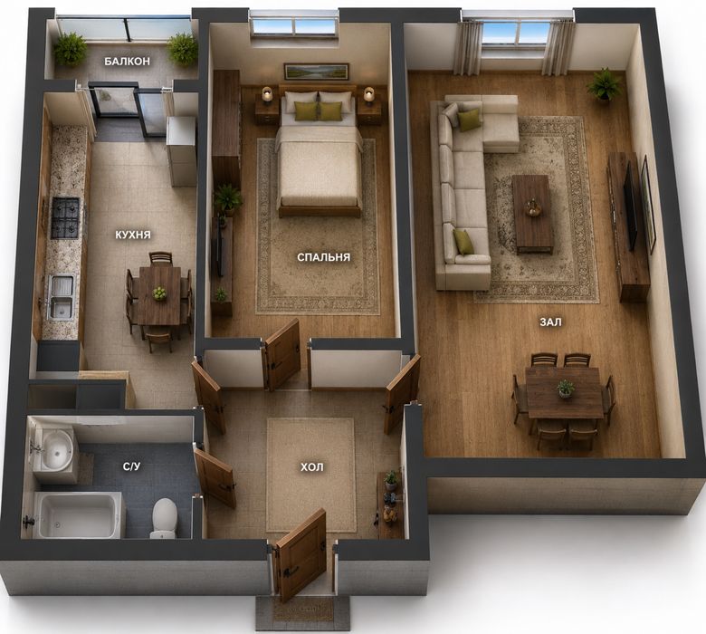 O‘rikzor Residence, 2 хонали, 55 м², янги новостройка 2/12/16