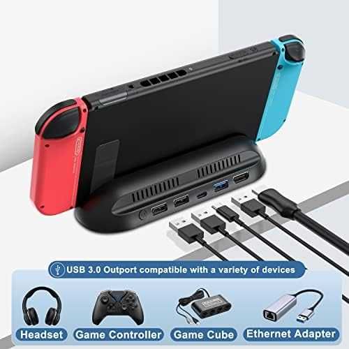 Нова Портативна Докинг Станция за Switch / Switch OLED, HDMI, USB