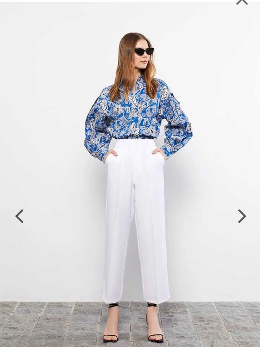 Pantaloni casual eleganti albi LCWaikiki 42 noi