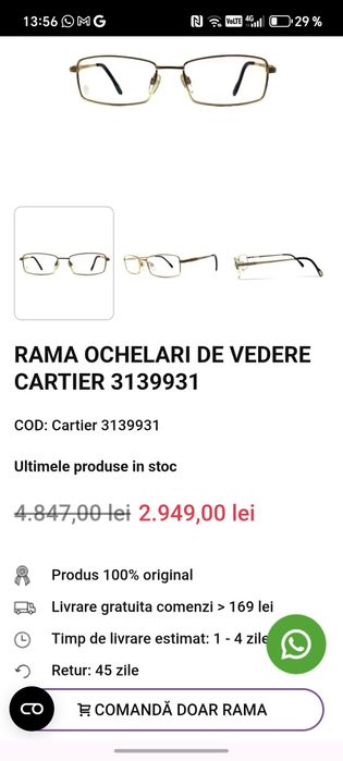 Ochelari de vedere Cartier