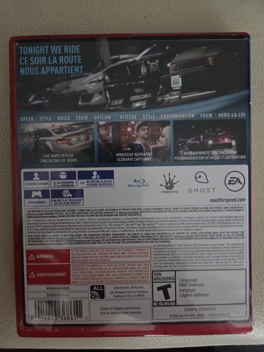 Vând Joc NEED FOR SPEED 2015 (PlayStation hits)