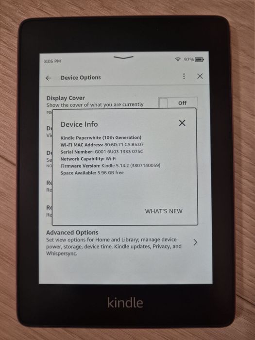 Amazon Kindle paperwhite 10th generation